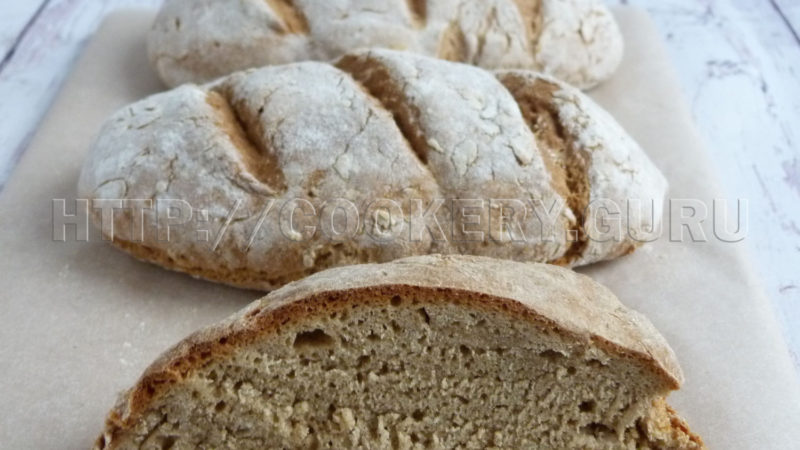 Ржано-пшеничный хлеб на кефире без дрожжей
