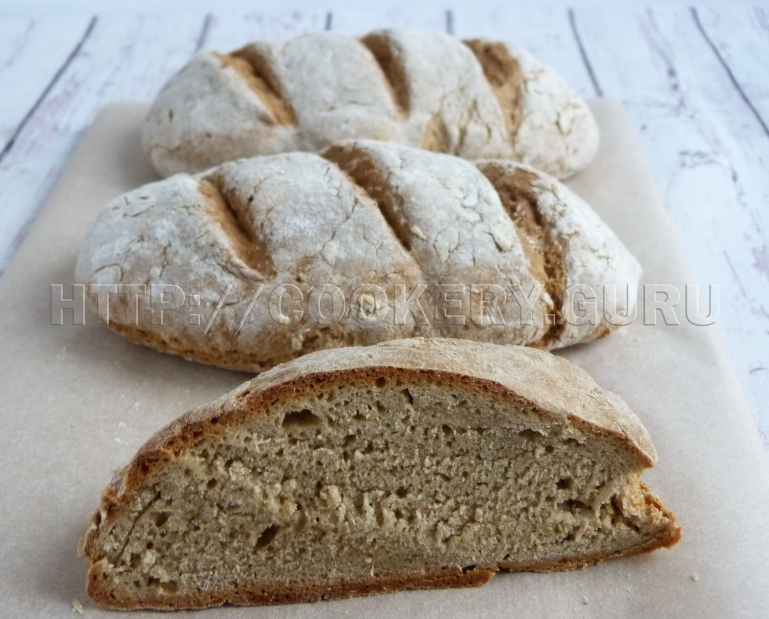 Ржано-пшеничный хлеб на кефире без дрожжей
