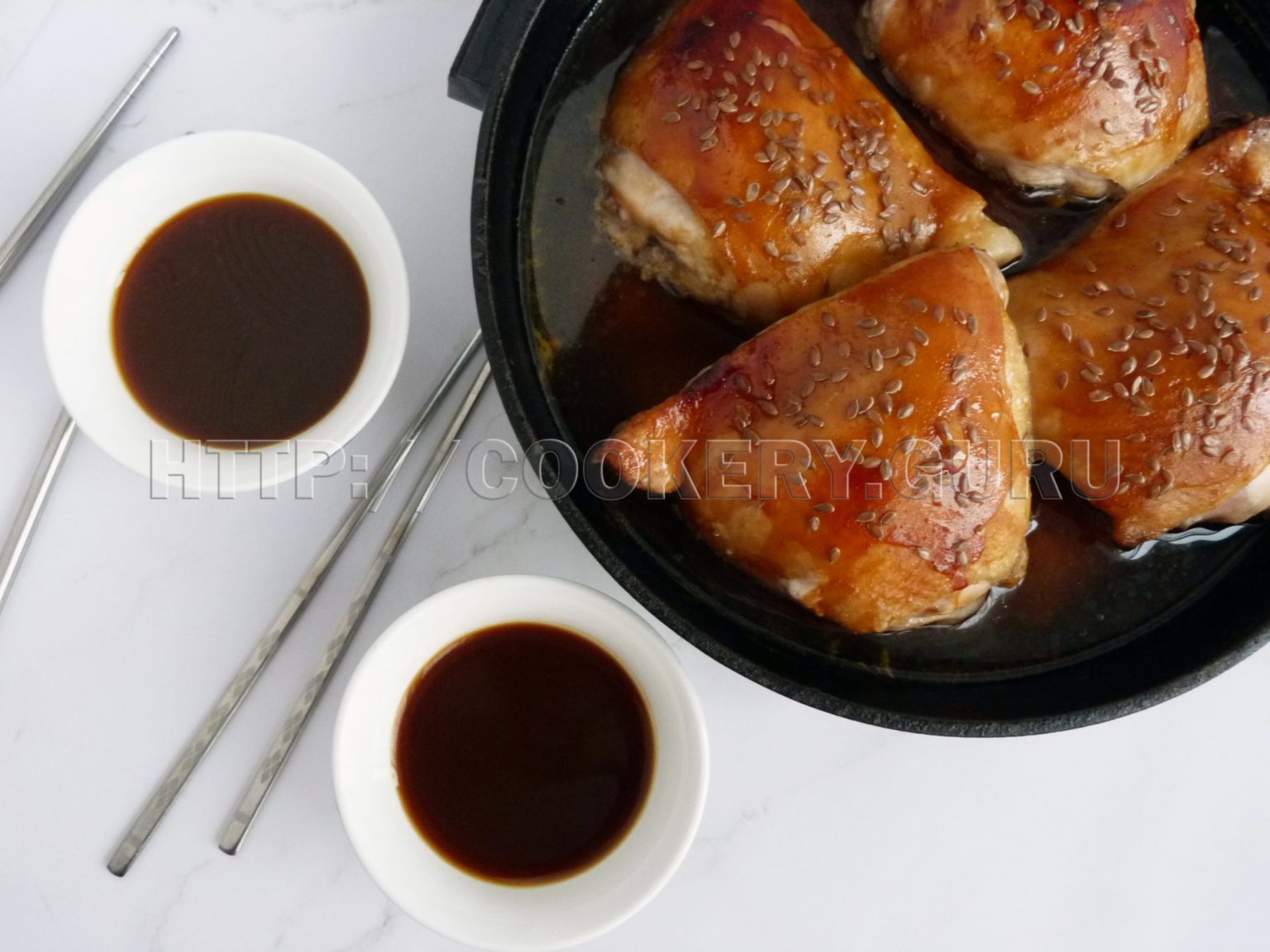 Куриные бедра в соусе терияки на сковороде рецепт с фото пошагово