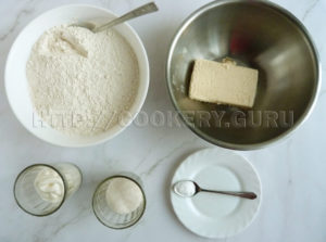 ингредиенты для теста, песочное тесто, ингредиенты для песочного теста